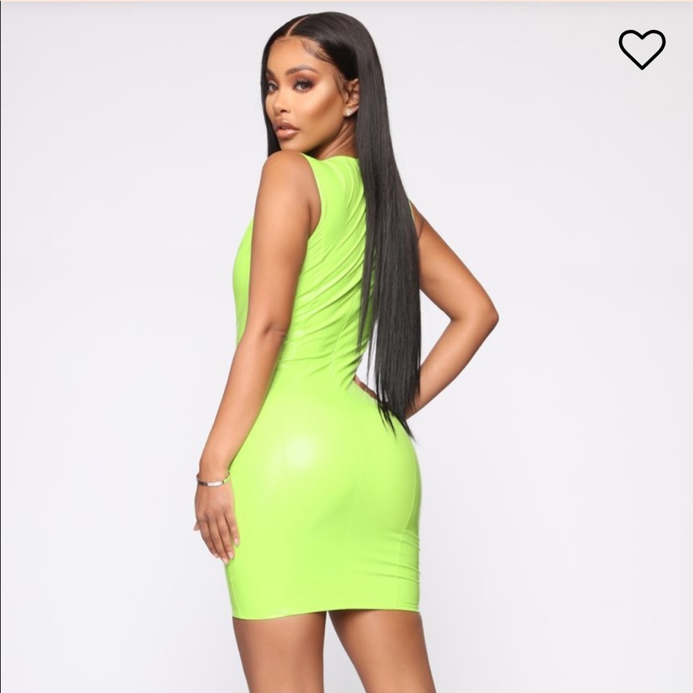 Lime green dress